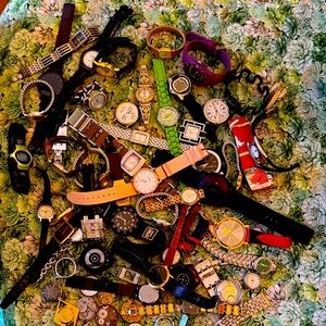 Assorted Colorful Watches Collection and parts